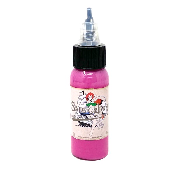 SAILOR JERRY Cherry Blossom - 30 ml - German Tattoo Colour with Certificate - INKgrafiX® IG04499 Tattoo Ink Red Pink Purple Cherry