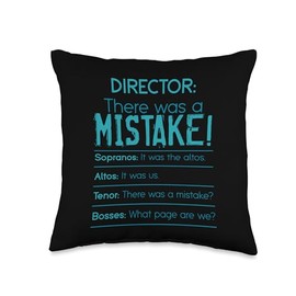 Choir Director Sopranos Alto Tenor Basses Choir teacher Throw Pillow