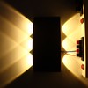 6W LED Wall Light Aluminium Black Shell Warm Light Up