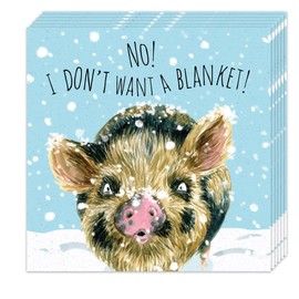 Twizler Lustige Weihnachtskarten, 8 Stück, Motiv: Schwein, keine Decken, 8 Stück