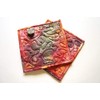 Batik Spice Color Fabric Quilted Pot Holders