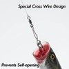 Dr.Fish Paquete de 100 clips de pesca de acero inoxidable,