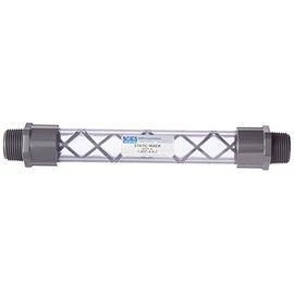 Koflo 1-40C-4-6-2 Clear PVC Schedule 40 Pipe Static Inline Mixer; 1" NPT(M), 6 Elements