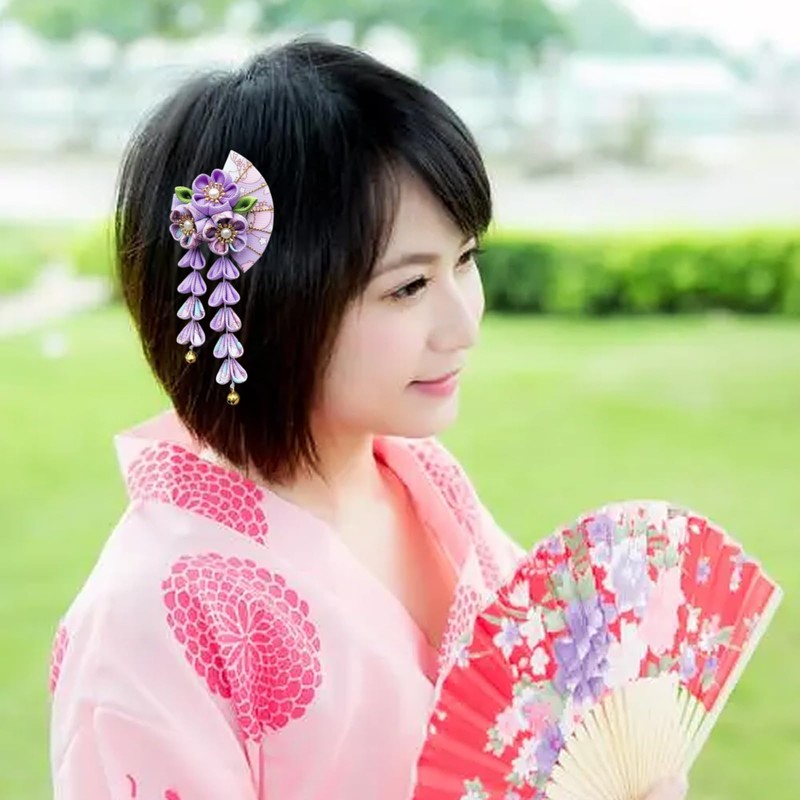 Fermagli per capelli giapponesi per ragazze - Carino kimono -
