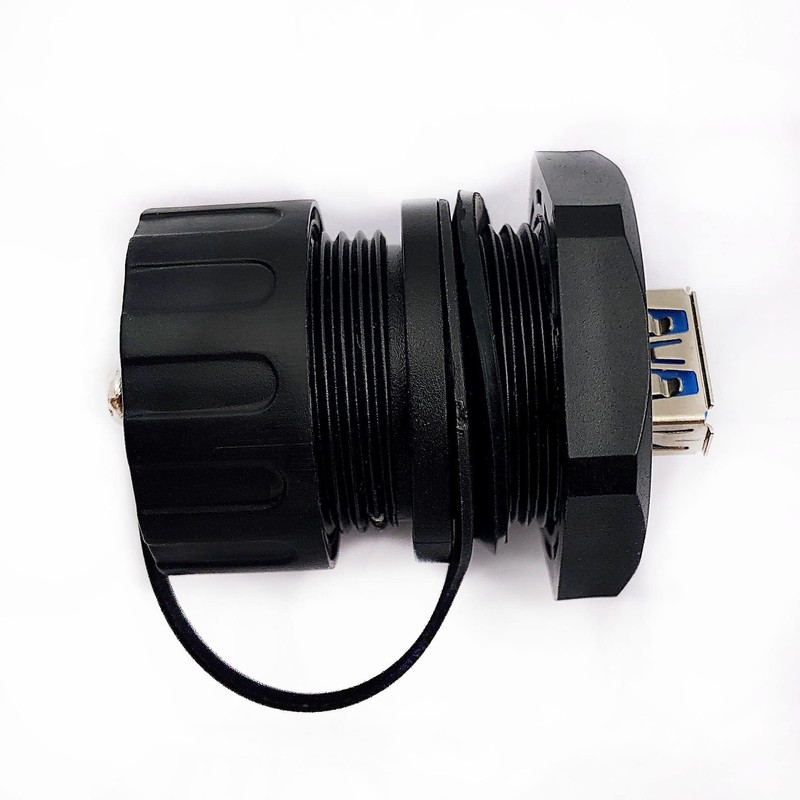DEVMO 2PCS Electrical USB3.0 Female to Female IP67 Waterproof Connector,