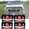 uspart- 4pcs Fit GMC G2500 G3500 Van Trucks 4x6"inch LED