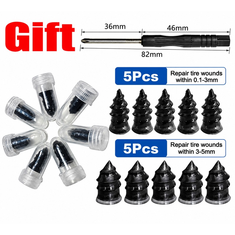 10–30 Pcs Car Tire Repair Rubber Nails – Universal Puncture