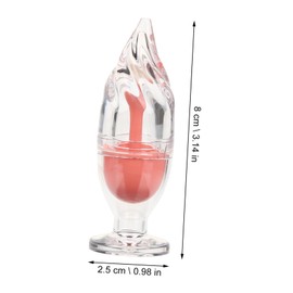 PACKOVE 6pcs Lip Gloss Bottle Shaped Plumping Shapes Tube Ice Cream Balm Labels Clear Lip Gloss Cute Stick and Gloss Containers Lipgloss Plastic Random Color