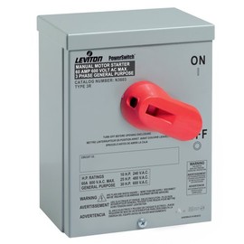 Leviton Type 3R Enclosure (for use with 60 Amp Motor Controller Switches), N36NC, Gray