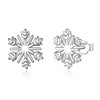 EUDORA Snowflake Earrings 925 Sterling Silver Christmas Snowflake Stud Earrings