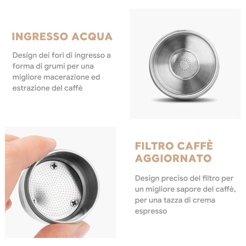 Reusable Coffee Capsules for illy Coffee Machines Compatible with Illy