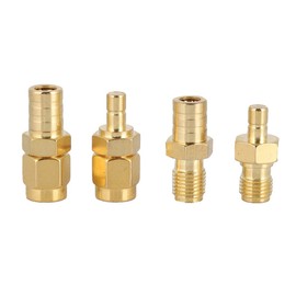 RF Adapter, 4 Types Nickel Plated Brass RF Adapter SMA Adapter to SMB Connector RF Converter Set for DAB Car Radio Antenna Coaxial Cables Radio Scanners Radio Transceivers