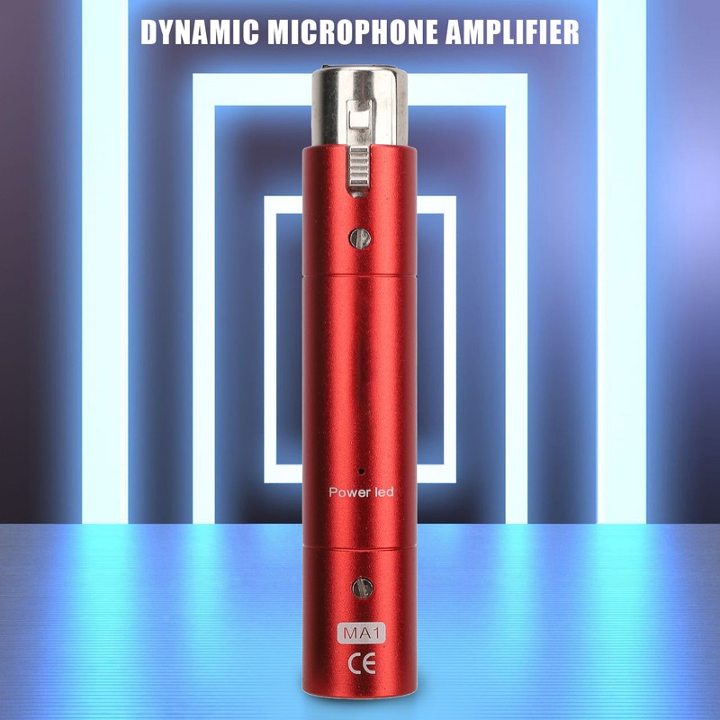 Inline Microphone Preamp Lossless Amplification Dynamic Active Inline Mic Booster