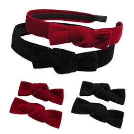 2 Pieces Bow Headbands And 2 Pairs Bow Hairpins, Stylish And Simple Headbands, Hairstyle Design Accessories, Ele Women'S Hair Accessories.