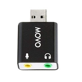 Movo USB-AC 3.5mm TRS Microphone to USB 2.0 Stereo Audio External Sound Card Adapter for PC and Mac. USB Sound Card Adapter for Computer or Laptop Convert USB Input to 3.5mm TRS Headphone or Mic Jack