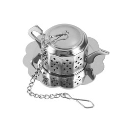 Infusor de Té en Forma de Tetera - Colador de Hojas Sueltas, Especias y Hierbas - Filtro de Acero Inoxidable para Té y Granos de Café