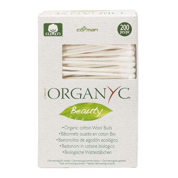 Organyc 100% Certified Organic Cotton Swabs – 200 Count