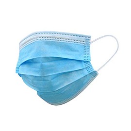 Personal Touch Health Care Apparel Disposable Earloop Blue Face Mask Pleated Pack of (50)