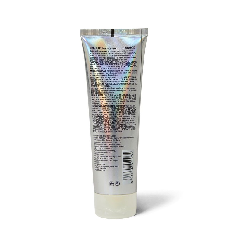 Beyond the Zone Spike It Hair Cement, StrongHold Hair Gel,