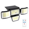 JJX Solar Outdoor Lights 3000LM 278 LED, 4-Head Motion Sensor