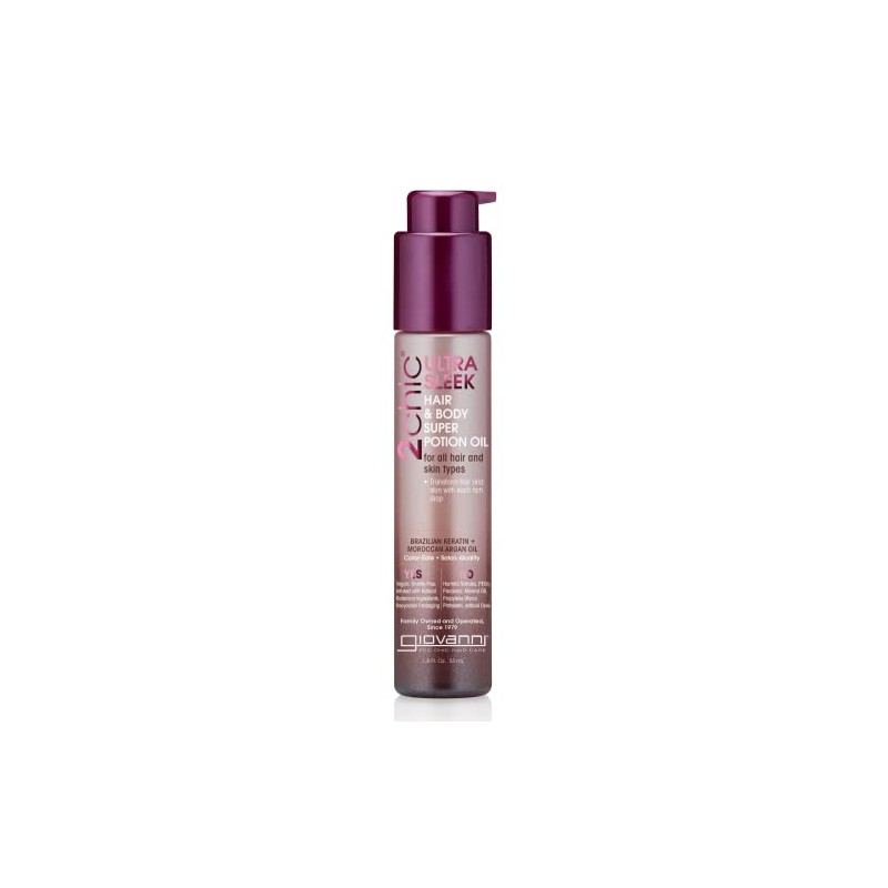 GIOVANNI 2Chic Ultra-Sleek Hair & Super Body Potion, 1.8 Oz
