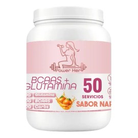 Aminoácidos Bcaas  Glutamina Powe Her 1kg De 50 Serv.                                                                                                 