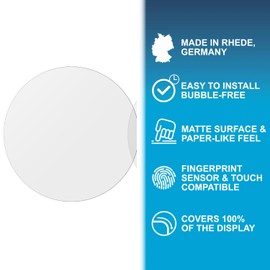 Ecultor 2x Schutzfolie 3D Matt kompatibel mit Vivo Watch 5, Flexibel, 100% Abdeckung, Fingerprint Kompatibel, Made in Germany, Full Cover