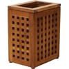 AquaTeak Grate Teak Waste Basket