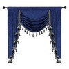 ELKCA Double-Sided Chenille Window Curtains Valance for Living Room Royal