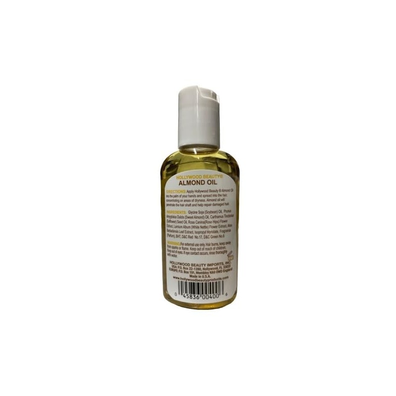 Hollywood Beauty Almond Oil, 2 Oz
