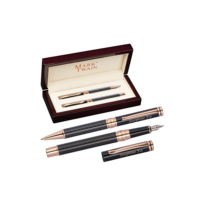 MARK®TWAIN 1261903 Writing Set Twist Ballpoint Pen and Fountain Pen