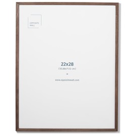 Opposite Wall - 22x28 in - Dark Solid Oak Wood Picture Frame - Lightweight, Versatile & Shatterproof - Wall Hanging Poster or Photo Frame - Wall Decor for Office, Gallery & Home