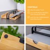 bremermann Bamboo Napkin Holder with Metal Weight Napkin Dispenser