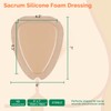 Sacrum Foam Dressing with Border - Silicone Adhesive 6"x7" Waterproof