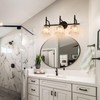 CVKASH 3-Light Bathroom Vanity Light Fixtures Over Mirror,Black Modern Vanity