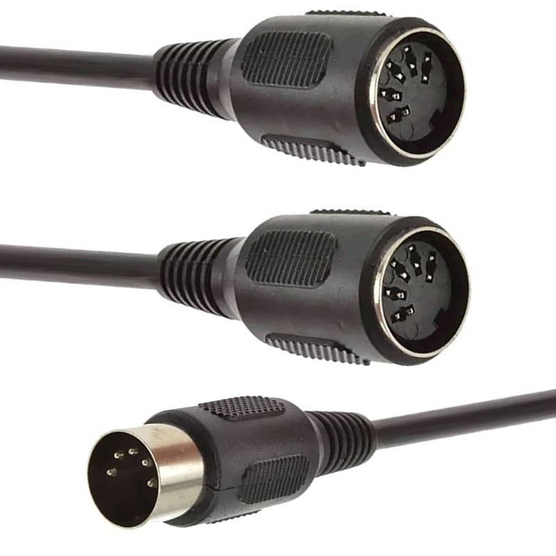 5 Pin MIDI DIN Y Splitter Cable Adapter 1 x