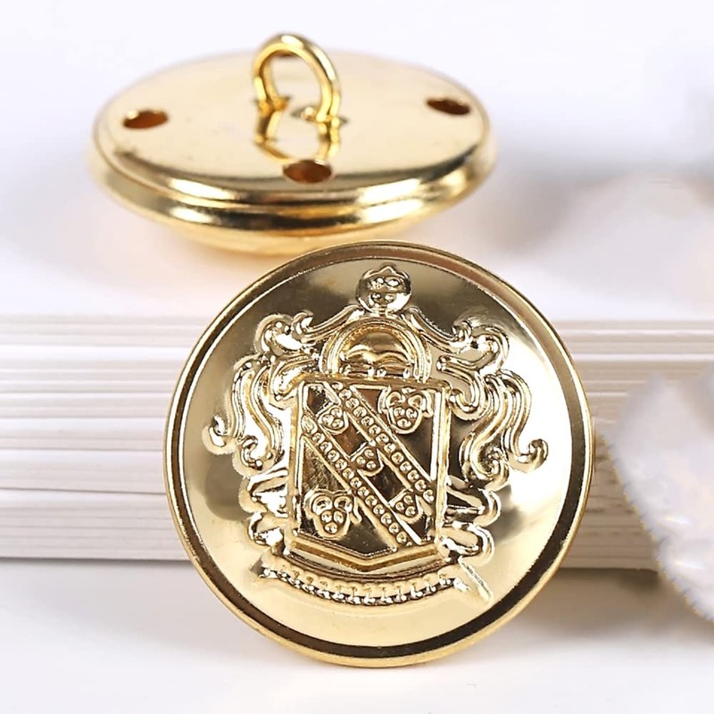 Pack of 40 Gold Blazer Buttons Suit Buttons Round Shape