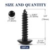 #10 x 3/4" Wood Screw 100Pcs Truss Head Phillips 18-8