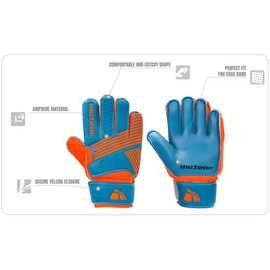 meteor Catch football goalkeeper gloves for children player gloves men's football gloves women's goalkeeper gloves protects the fingers goalkeeper gloves boys goalkeeper player gloves catch, blue