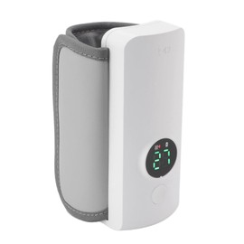 Asixxsix Calentador De Biberones, Calentador Térmico De Botella De Leche Inalámbrico Recargable Portátil con Pantalla LCD Control De Temperatura Preciso Calentador De Leche Materna De Viaje Ajustable