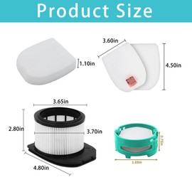 IZ862H Replacement Filter for Shark IZ862H Stratos Cordless Vacuum, Fit for Shark IZ862H Upright Vacuum(2 Pack HEPA Filter 4 Pack Foam & Felt Filter Kit 2 Pack Odor-Neutralizer)