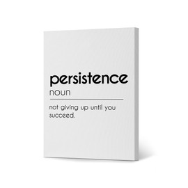 HB Art Design Persistence not Giving Up Until You Succeed Definition Canvas Print Motivational Wall Art Success Entrepreneur Quote Living Room Office Decor Inspirational Gift Ready to Hang 28x19