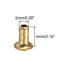 sourcing map Hollow Rivet,2mm x 4mm Through Hole Copper Hollow