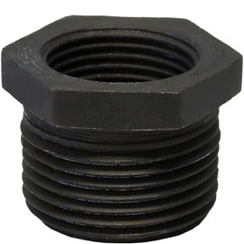 Reducer with male thread 3/4 inch and internal thread 1/2 inch made of black cast iron and has a connection type figure 241 - guarantee 10 years - MONTERAL