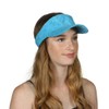 TOP HEADWEAR Glitter Sequin Visor Hat - Turquoise