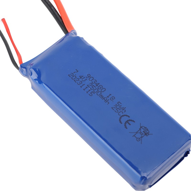 RC Drone Lipo Battery 7.4V 2500mAh Overcharge Prevent Short Circuit