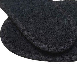 Happystep 3 Pairs Zero-Drop Cotton Terry Shoe Insoles, Barefoot Insoles, Sweat Absorption, Moisture Wicking, Fits All Trainers, Business Shoes, Boots Etc (Black), UK 3