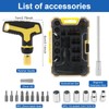 18Pcs T Handle Ratchet Wrench and Screwdriver Set Chrome Vanadium