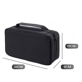 Eiyye Art Marker Portable Pen Case 60 Slots Markers Large Capacity Zippered Pen Holder for Colored Markers(Black)