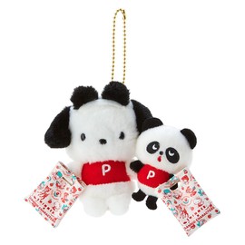Sanrio 477877 Sanrio Mascot Holder, SWIMMER x SANRIO CHARACTERS Pochacco Chubby 4.1 x 3.9 x 2.0 inches (10.5 x 10 x 5 cm), Character